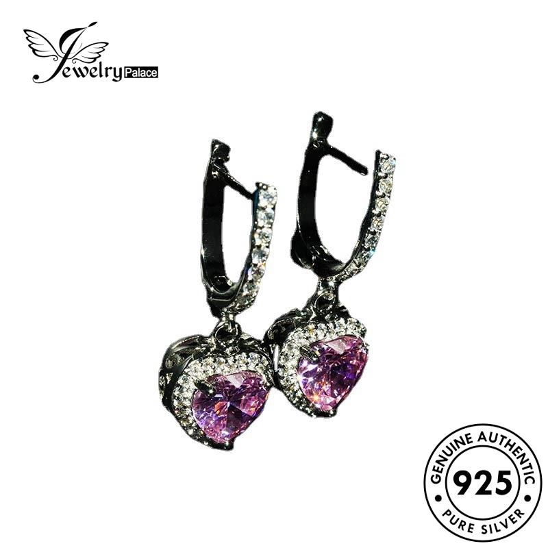 Tempat Perhiasan925 Set Perak Asli Wanita Kalung Amethyst S167