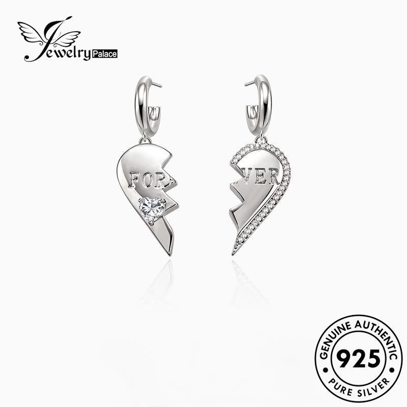 Jewelrypalace Kalung Asimetris Love Set Perak925 Asli Wanita S273