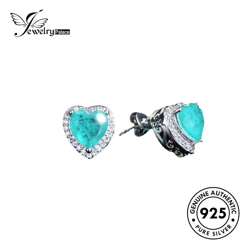 Jewelrypalace925 Kalung Fashion Aquamarine Set Wanita Perak Asli S340