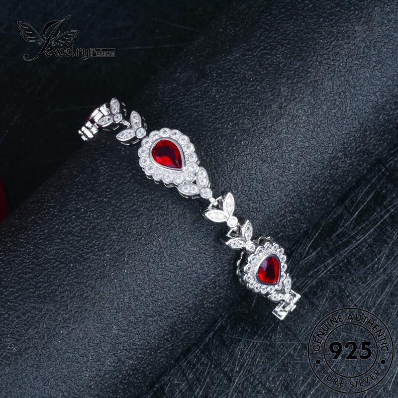 Jewelrypalace Kalung Perak925 Set Ruby Wanita Asli S518