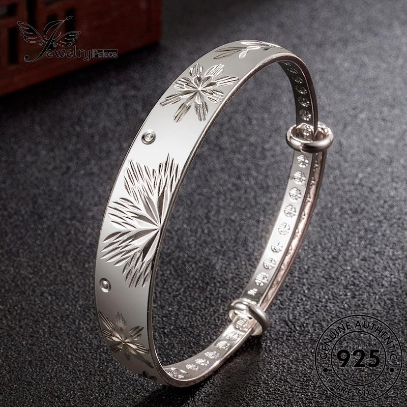 Jewelrypalace Temperamen Asli Bunga Wanita Perak925Gelang B247