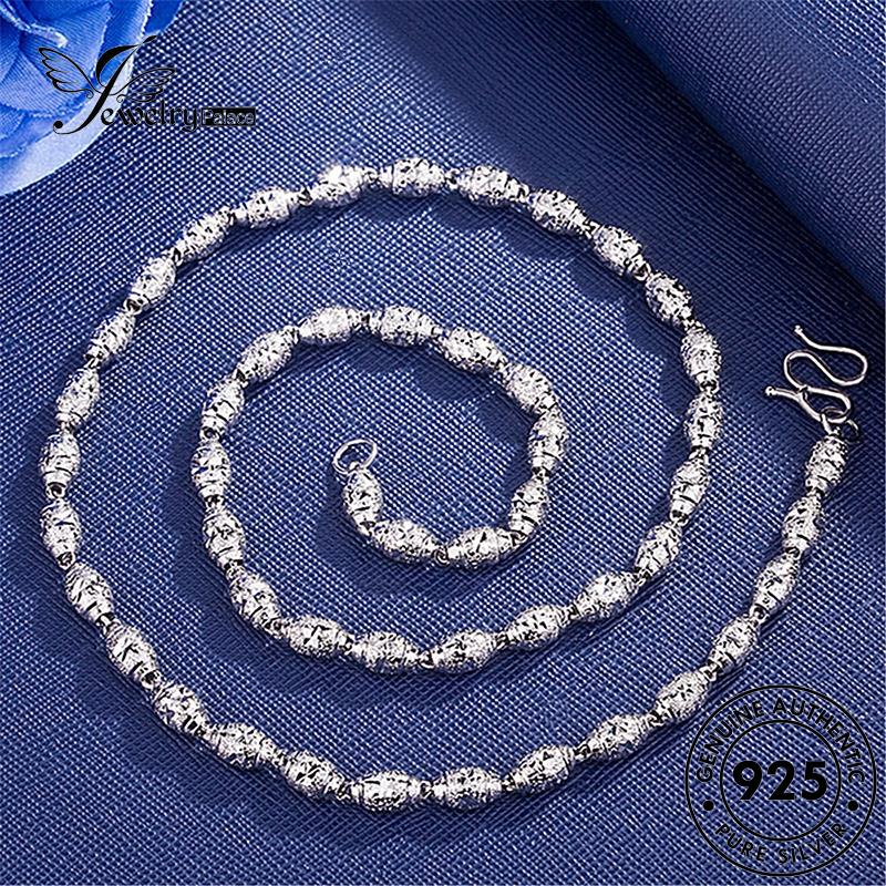 Jewelrypalace Kalung Mendominasi Manik-Manik Perak925 Asli Bulat Pria N999