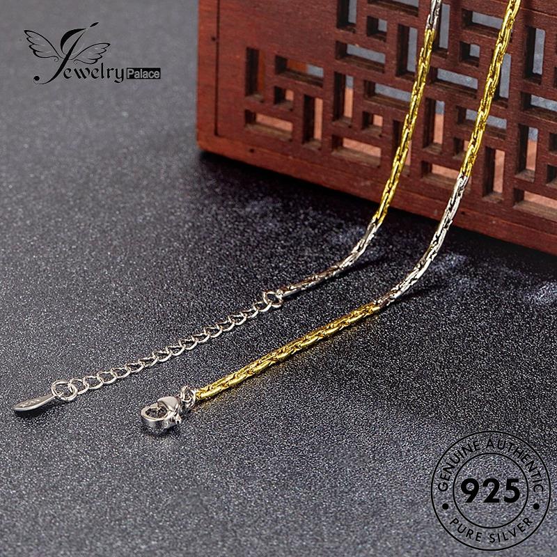 Jewelrypalace Kalung Perak925 Dua Warna Emas Asli Wanita N1008