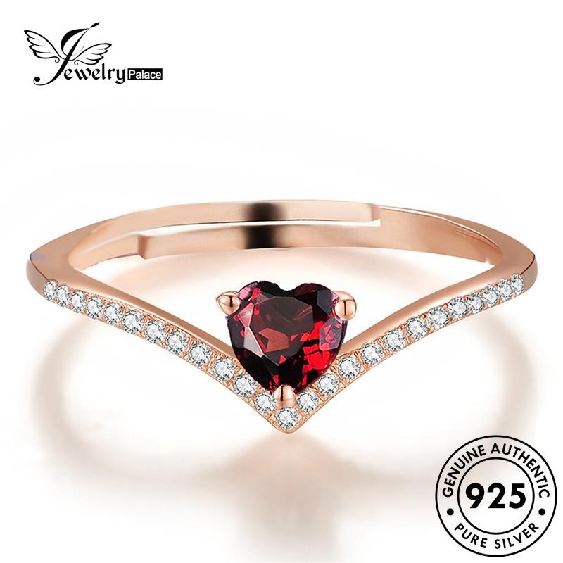 Jewelrypalace Love Ruby Perak Asli Creative Gold925 Cincin Wanita R154