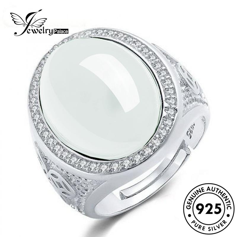 Jewelrypalace Giok Wanita925 Cincin Vintage Oval Perak Asli R105