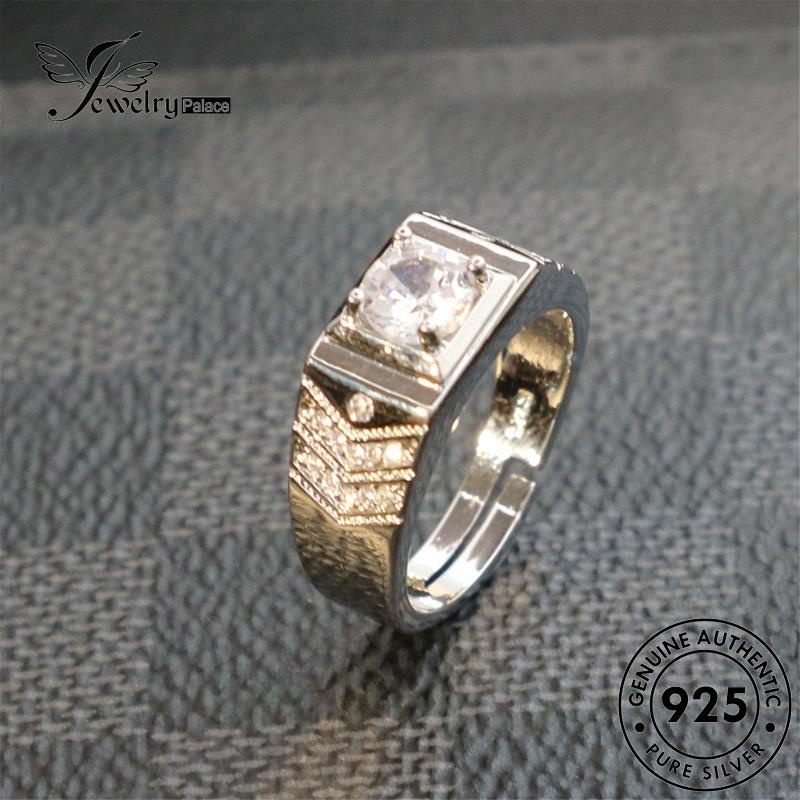 Jewelrypalace Perak925 Moissanite Berlian Fashion Pria Asli Rings R257