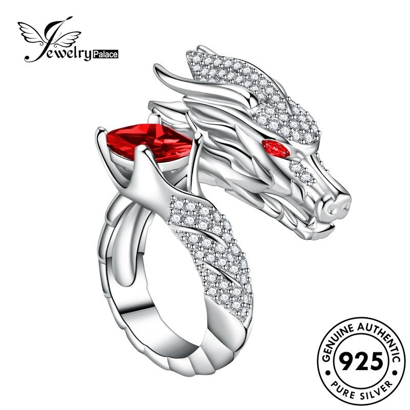 Jewelrypalace Cincin Asli Perak Kran925 Sapphire Mewah Wanita R280