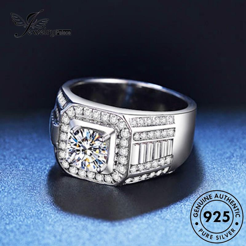 Perhiasantempat Berlian Moissanite Cakar Asli Mendominasi Empat Cincin Perak Wanita Emas925 R460