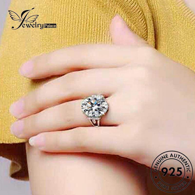 Jewelrypalace 925cincin Oval Perak Asli Wanita Berlian Temperamen Moissanite R476