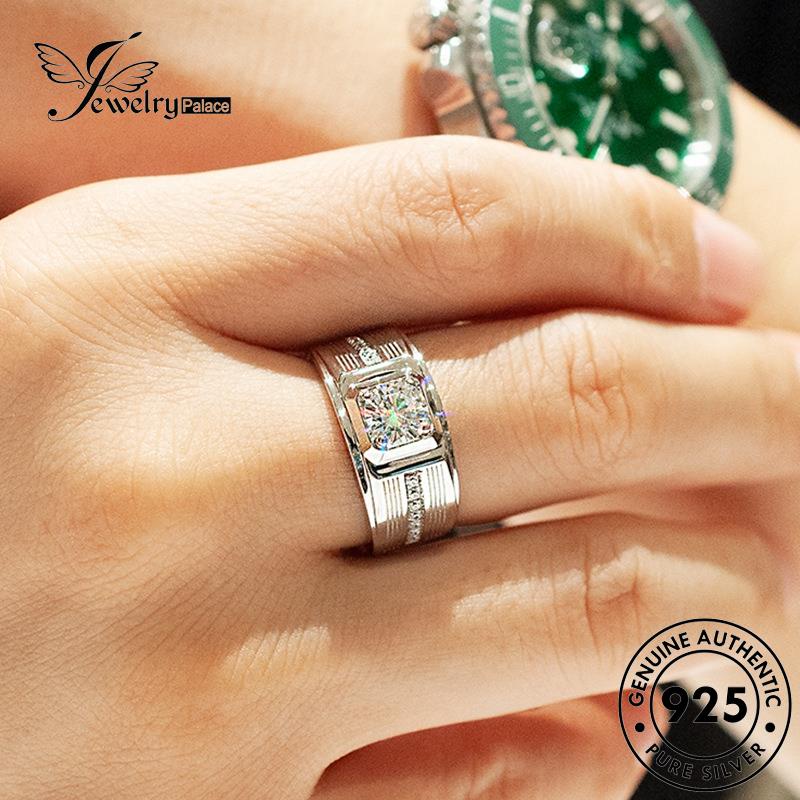 Jewelrypalace Fashion Berlian Moissanite Perak Pria Rings Asli925 R545