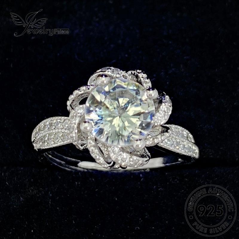 Jewelrypalace Perak Berlian925 Pribadi Asli Moissanite Cincin Wanita Mawar R953