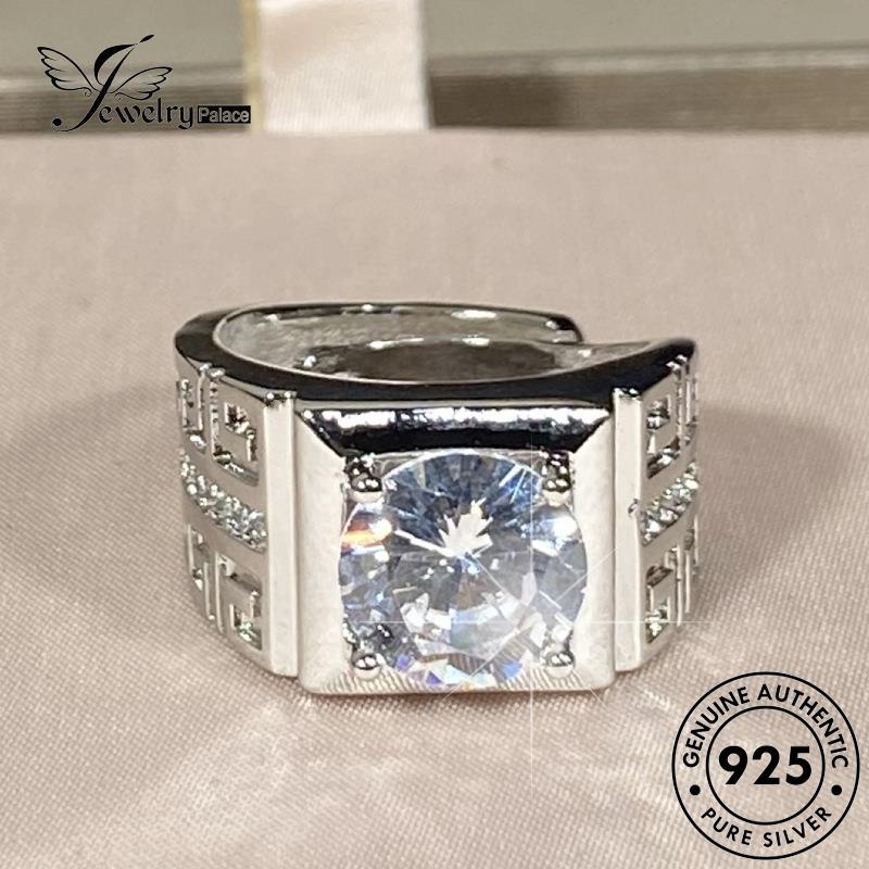 Jewelrypalace Cincin Fashion Berlian Pria Moissanite Asli925 Perak R1007