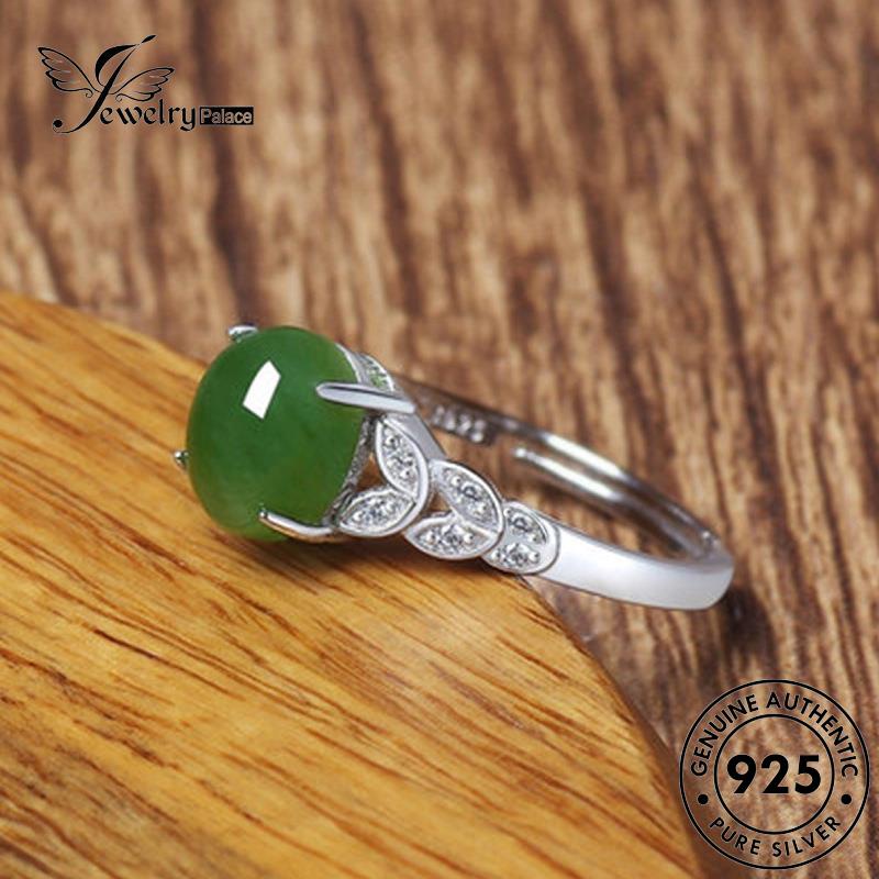 Jewelrypalace Jade Original Cincin Wanita Daun Perak Retro925 R1095