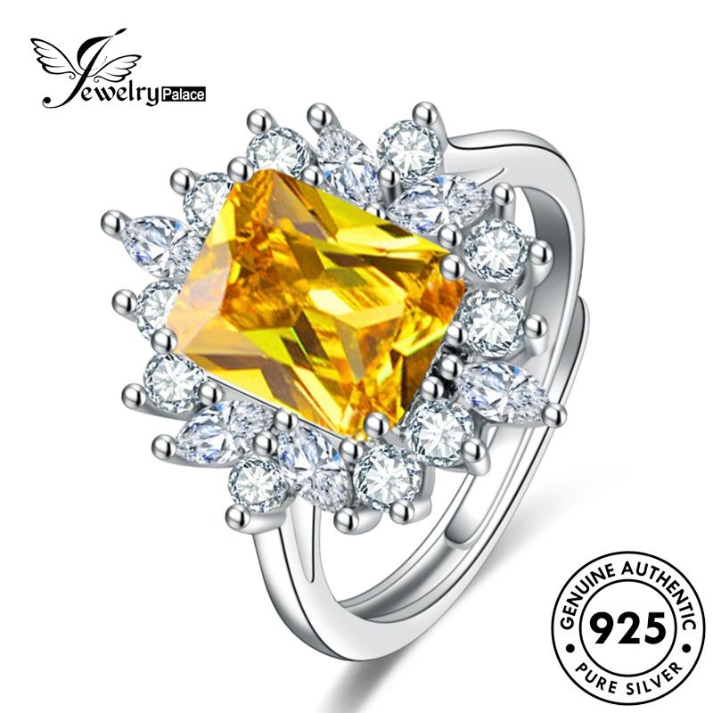 Jewelrypalace Cincin Wanita Oval Kreatif Asli Aquamarine925 Perak R996