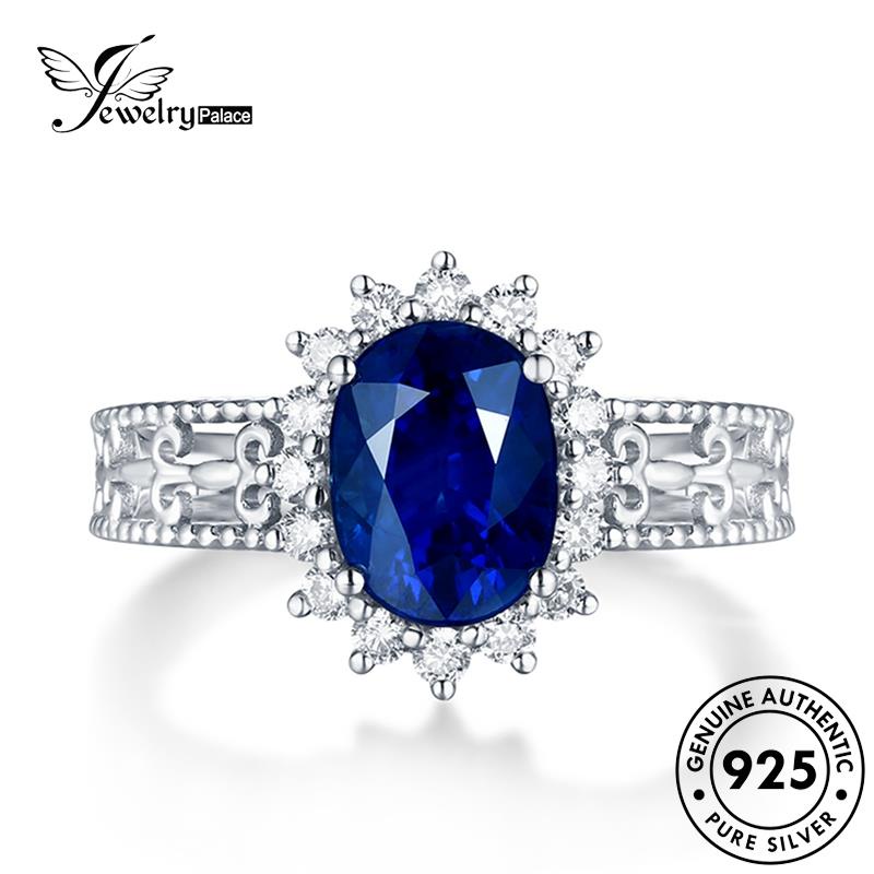 Jewelrypalace Cincin Oval Asli Safir925 Wanita Perak Creative R1607
