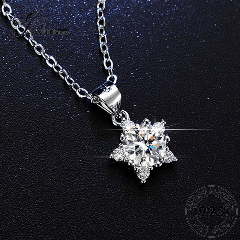 Jewelrypalace Kalung Perak925 Asli Wanita Simple Moissanite Bintang Berlian N72