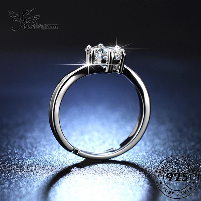 Jewelrypalace Cincin Moissanite925 Cakar Perak Berlian Klasik Asli Wanita Six R116