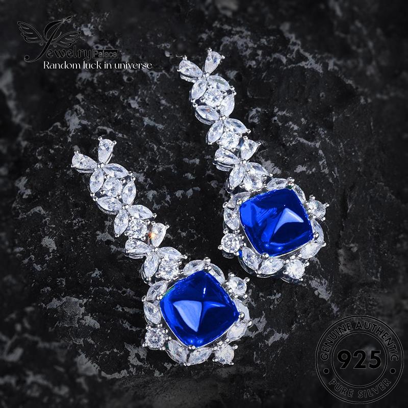 Jewelrypalace Kalung Perak925 Wanita Sapphire Set Mewah Asli S622