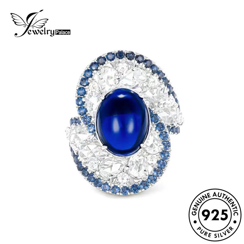 JEWELRYPALACE Perak Sterling korea 925 Aksesori Whirlpool Sapphire Asli Nikah Original Wanita Silver Murni Kawin Silver Perhiasan Cincin R2589