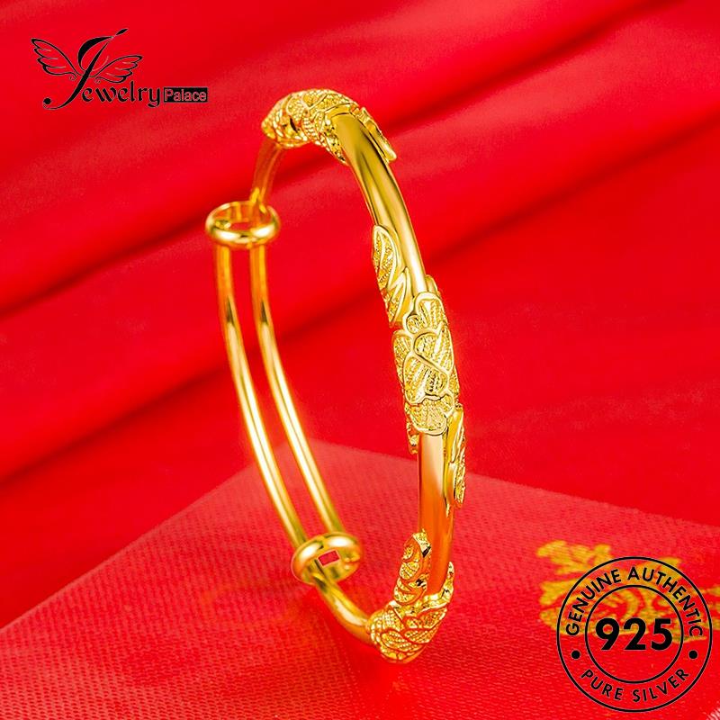 Jewelrypalace Pohon925 Perak Fashion Anggur Wanita Gelang Emas Asli B673