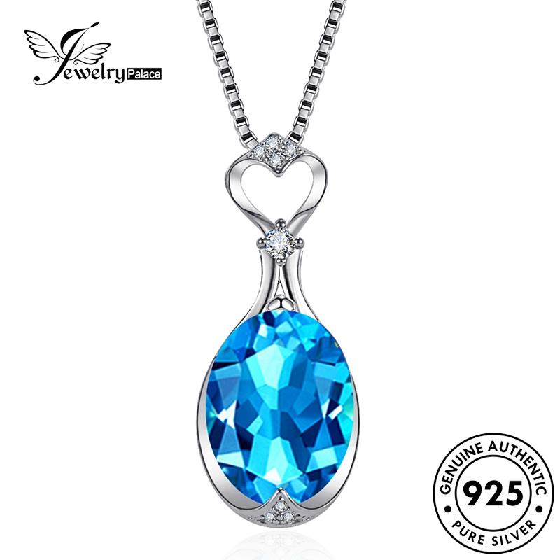 Jewelrypalace Wanita Safir Asli Perak Temperamen925 Kalung N1117