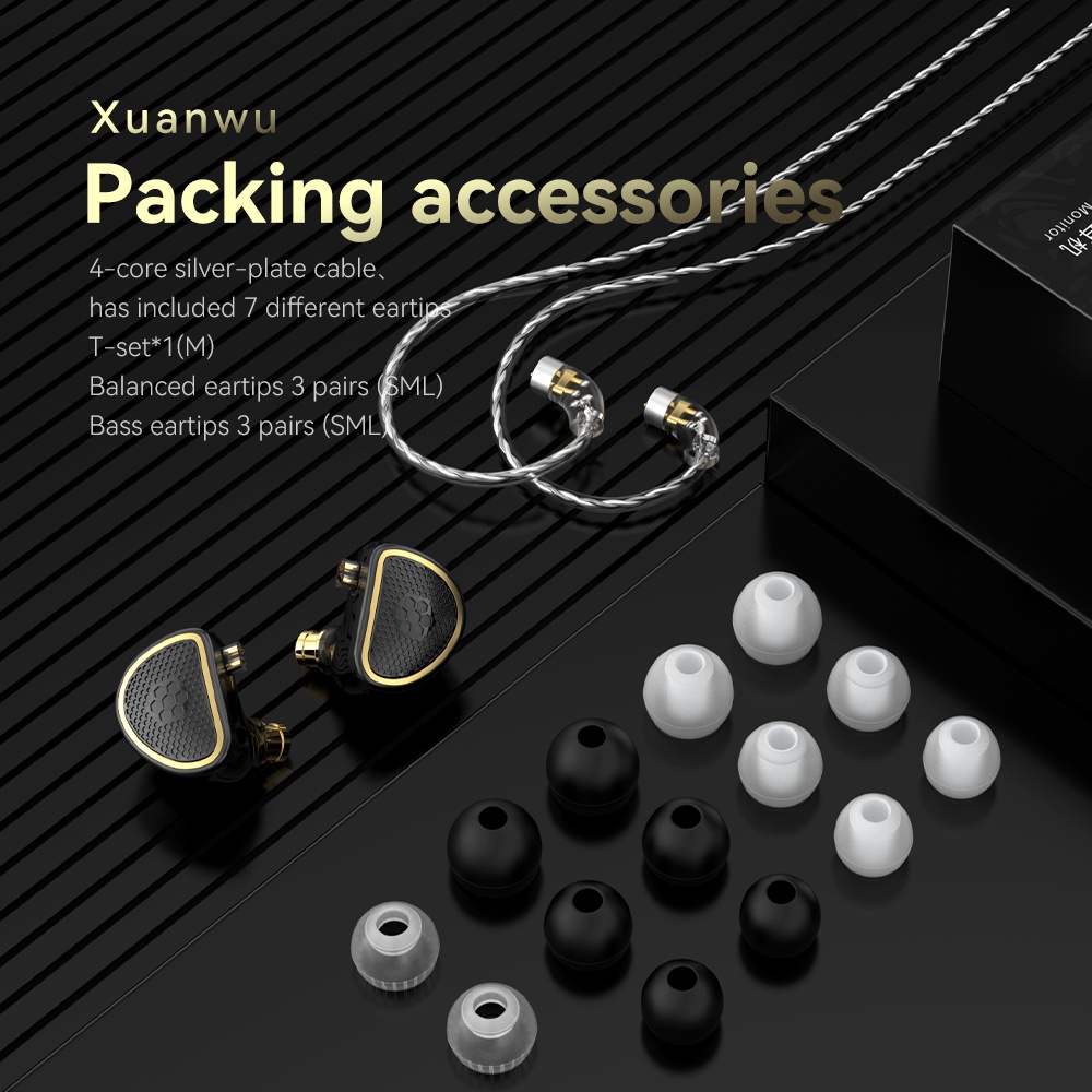 Trn SPD+BA Xuanwu In Ear Earphone Hybrid Planar In-Ear Monitor HIFI DJ Running Sport Earplug Headset Untuk ST5 EMA Kirin X7