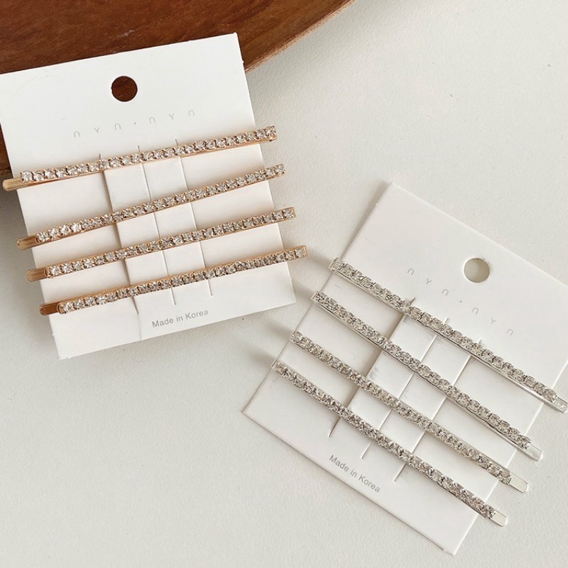 Wanita Elegan Berlian Imitasi Kristal Jepit Rambut Klip