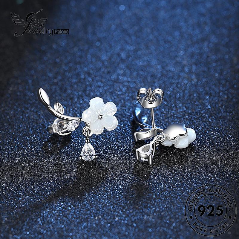 Jewelrypalace Anting Lucu Bunga Perak Tusuk Berlian Wanita Moissanite925 Asli E24