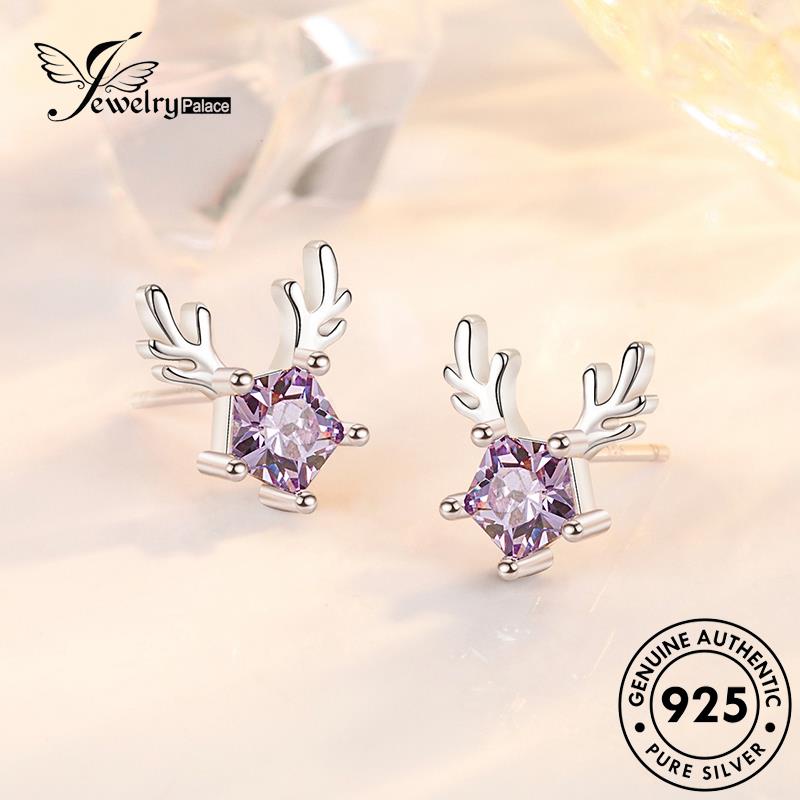 Jewelrypalace Anting Wanita925 Elk Berlian Moissanite Stud Asli Fashion Perak E101