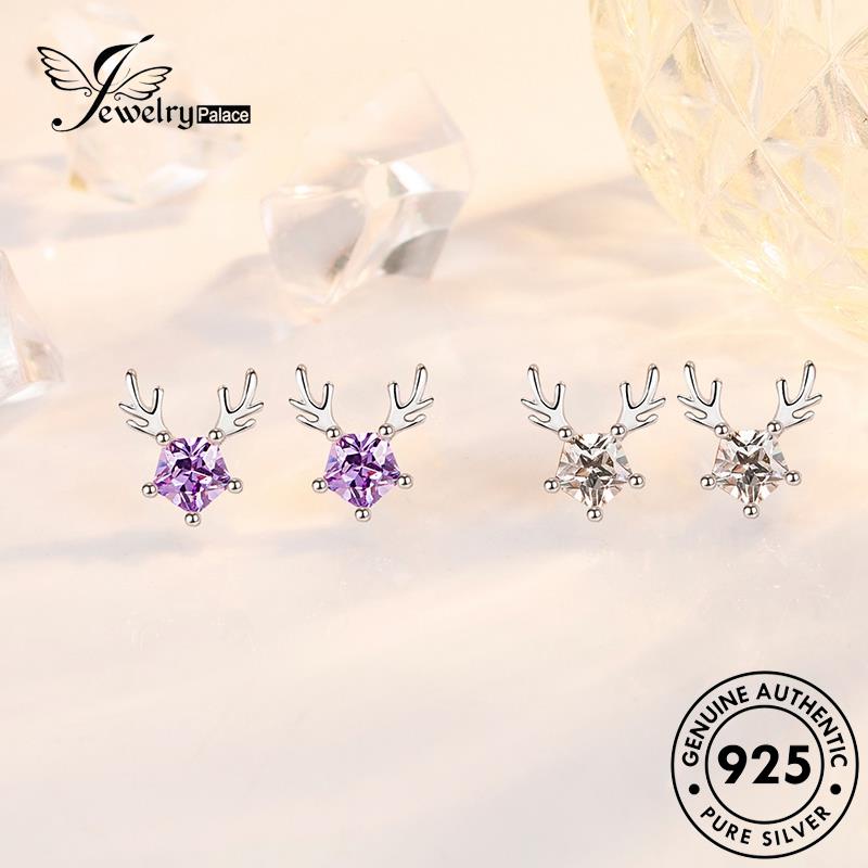 Jewelrypalace Anting Wanita925 Elk Berlian Moissanite Stud Asli Fashion Perak E101