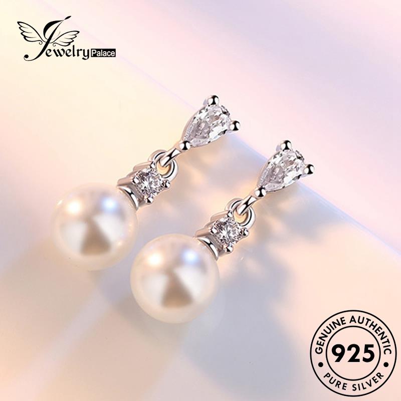 Perhiasantempat Wanita Pribadi Stud Mutiara925 Jumbai Asli Anting Perak E131