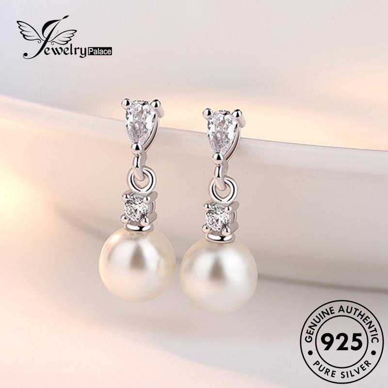 Perhiasantempat Wanita Pribadi Stud Mutiara925 Jumbai Asli Anting Perak E131