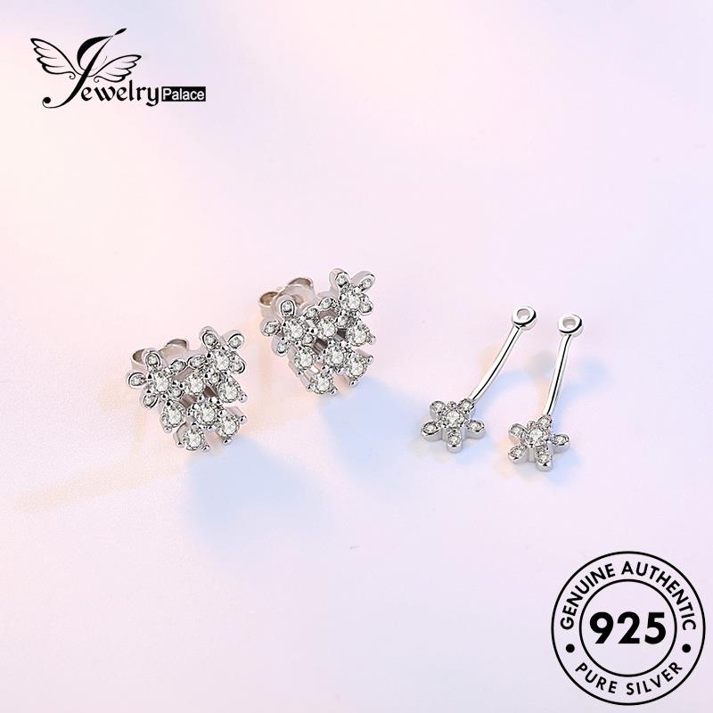 Jewelrypalace925 Wanita Perak Asli Moissanite Berlian Stud Anting Lucu Krisan E290