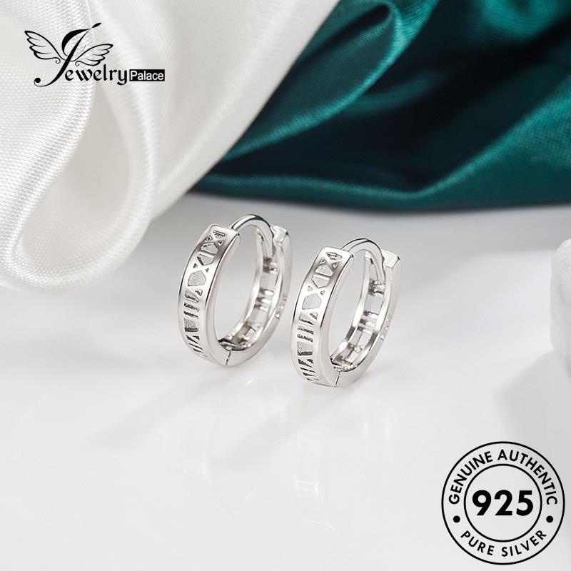 Jewelrypalace Anting Perak Hoop Asli Angka925 Hollow Wanita Simple E398