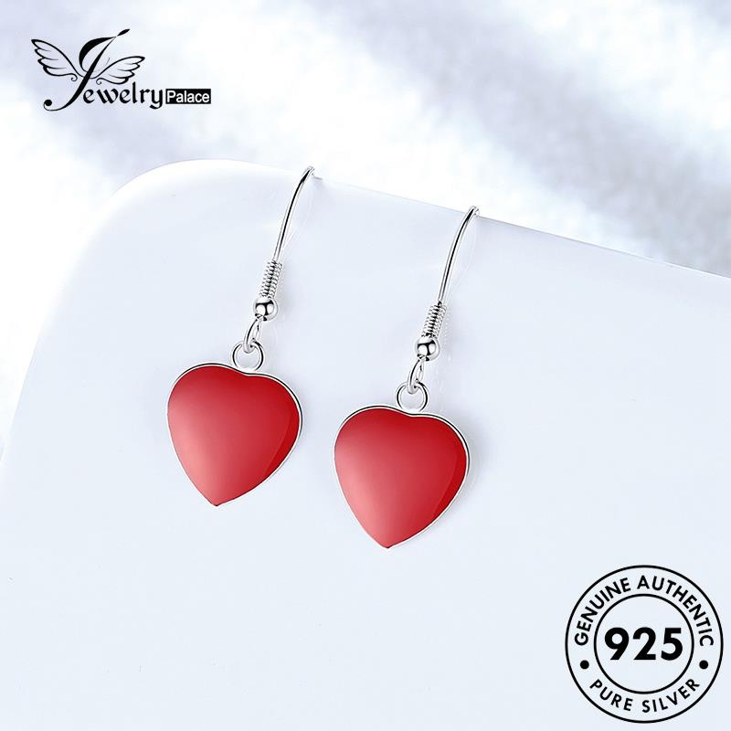 Jewelrypalace 925kait Hati Asli Wanita Anting Lucu Perak E510