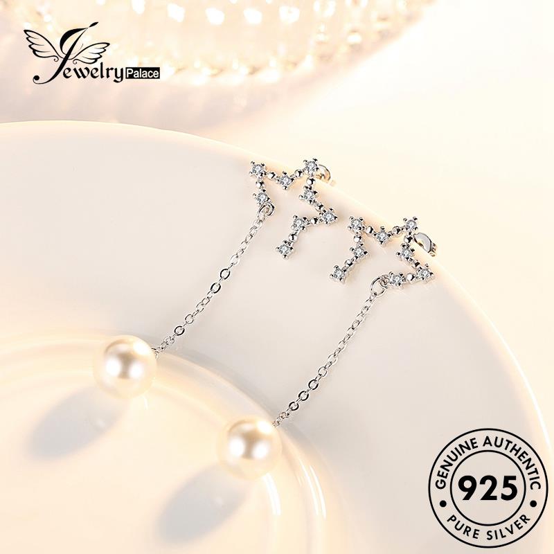 Perhiasanpalace Perak Mutiara Wanita925 Asli Simple Anting Stud Star E578