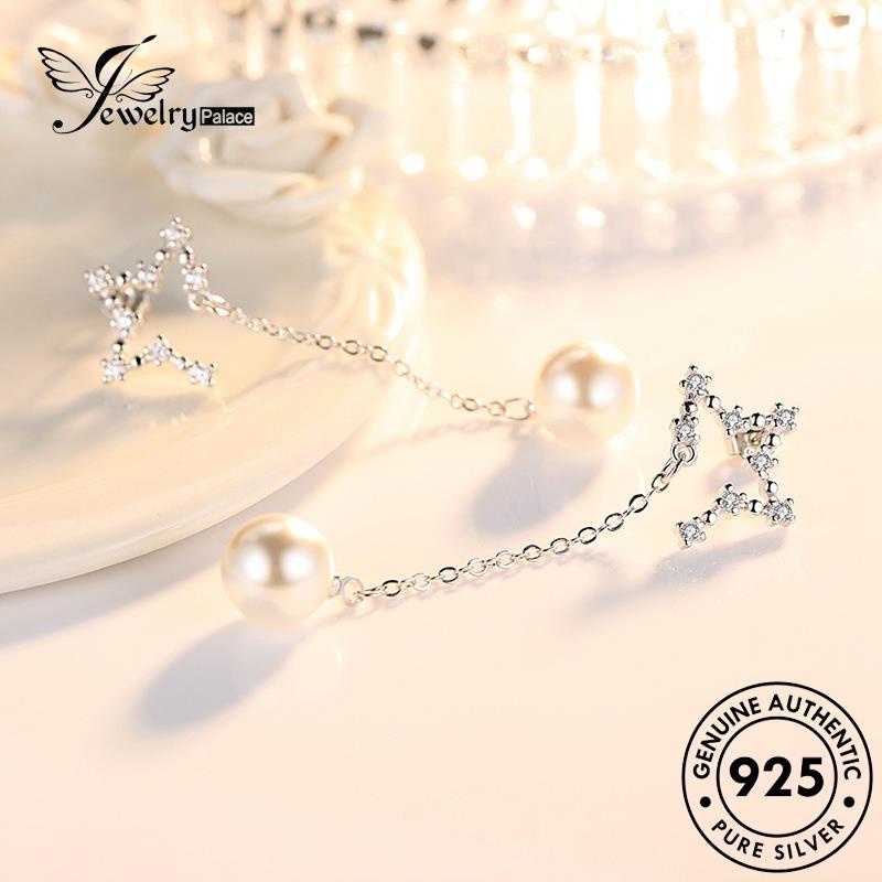 Perhiasanpalace Perak Mutiara Wanita925 Asli Simple Anting Stud Star E578