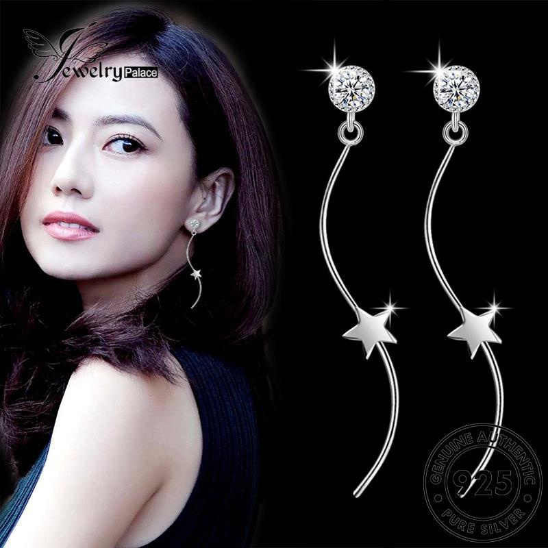 Jewelrypalace Stud Bintang925 Manis Perak Wanita Anting Asli E609