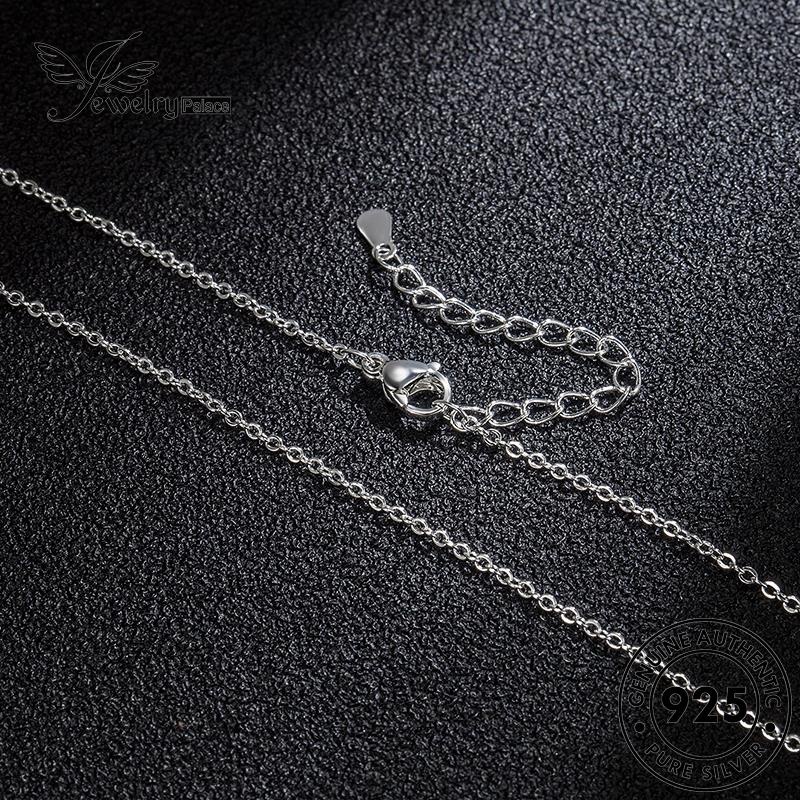 Tempat Perhiasan Wanita Retro O Kalung Perak Asli925 N56