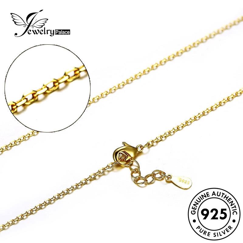 Jewelrypalace Kalung Perak925 Wanita Salib Simple Emas Asli N61