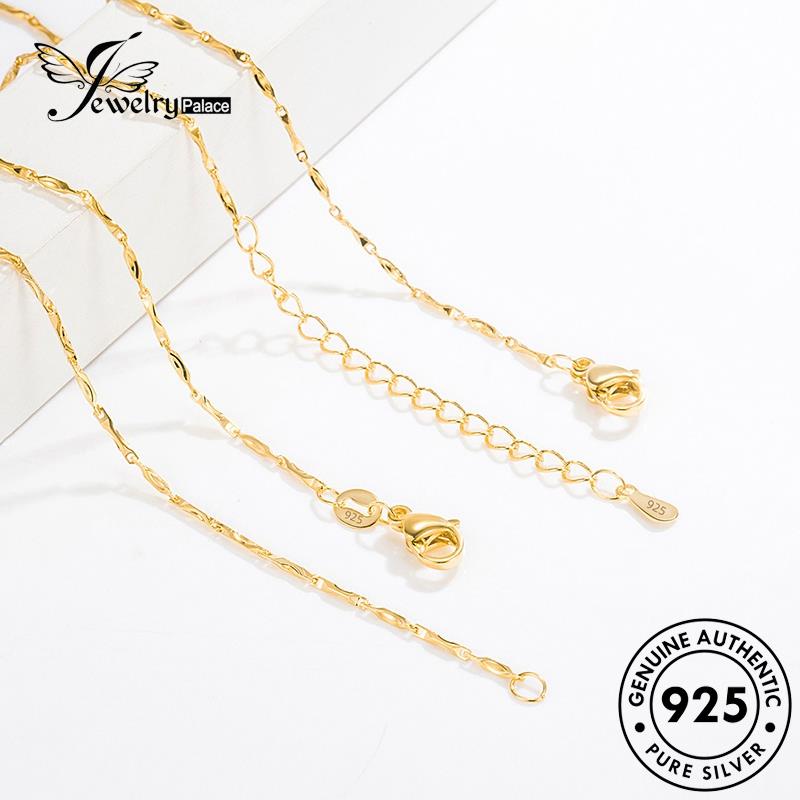Jewelrypalace Kalung Perak Ingot Emas Asli Fashion Wanita925 N64