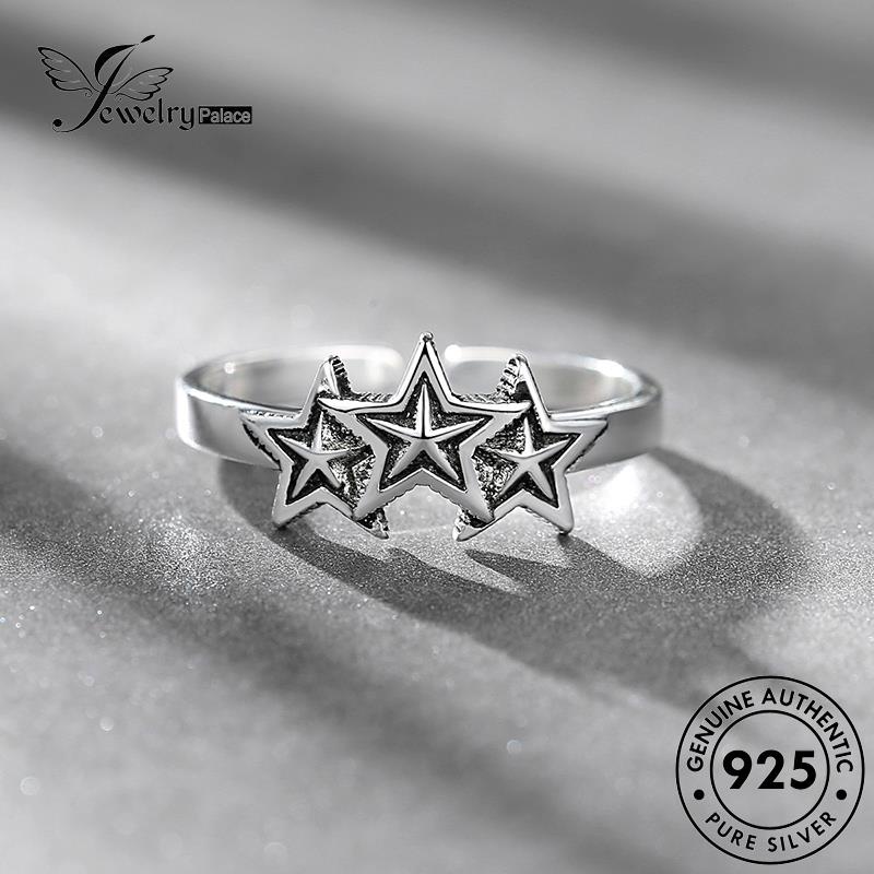 Perhiasantempat Cincin Wanita Perak Retro925Bintang Asli R242