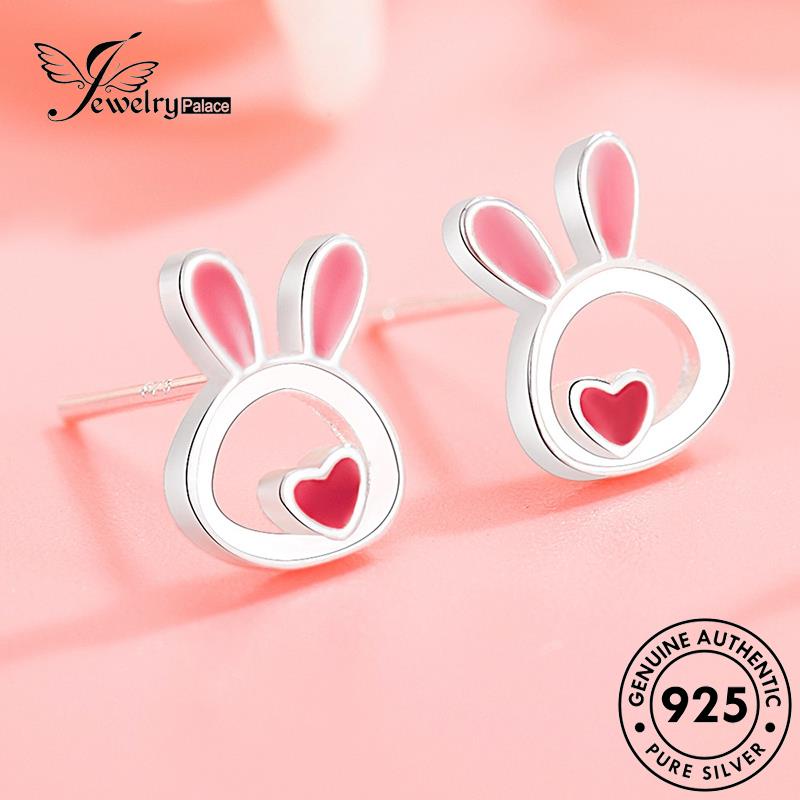 Jewelrypalace Anting Wanita Perak Lucu Kelinci Asli925 Stud E801