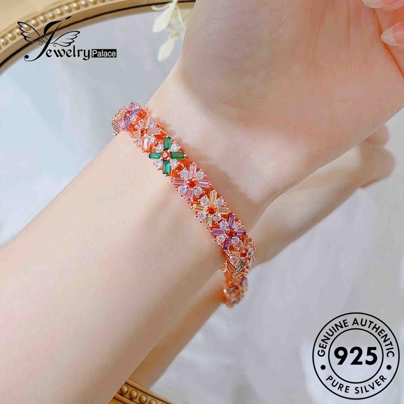 Tempat Perhiasan Wanita Asli Berlian Langit Gelang Perak925 Moissanite Starry B315