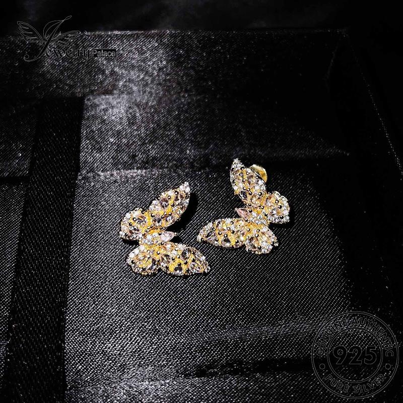 Jewelrypalace Butterfly Wanita Asli Anting Tusuk Moissanite Perak925 Berlian E800