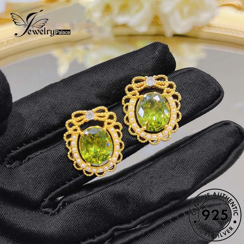 Jewelrypalace Anting Wanita Perak Stud Bulat Asli925Mutiara E973