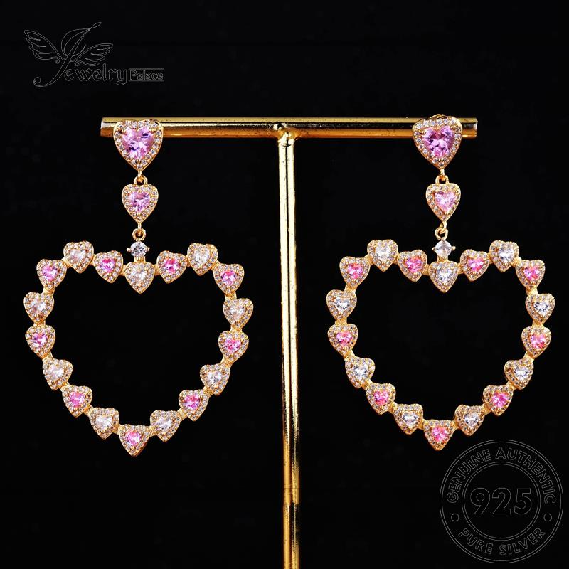 Jewelrypalace Stud Amethyst Perak925 Love Anting Wanita Asli E1089