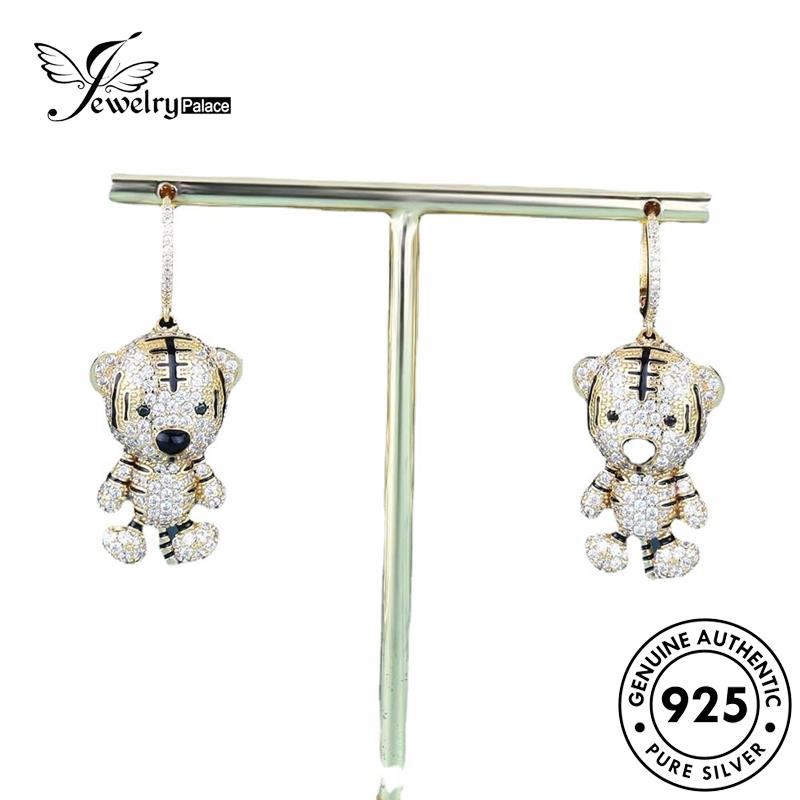 Jewelrypalace925 Anting Hoop Wanita Asli Silver E1283