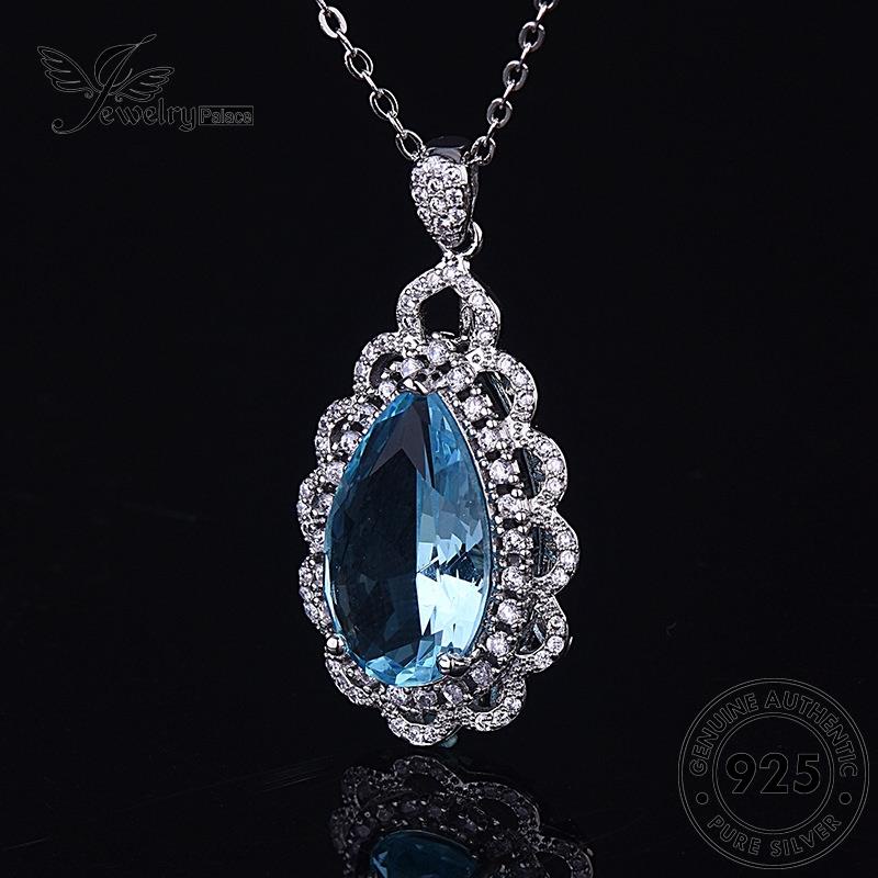 Jewelrypalace Kalung Perak Safir Wanita Fashion Tetes925 Asli N59