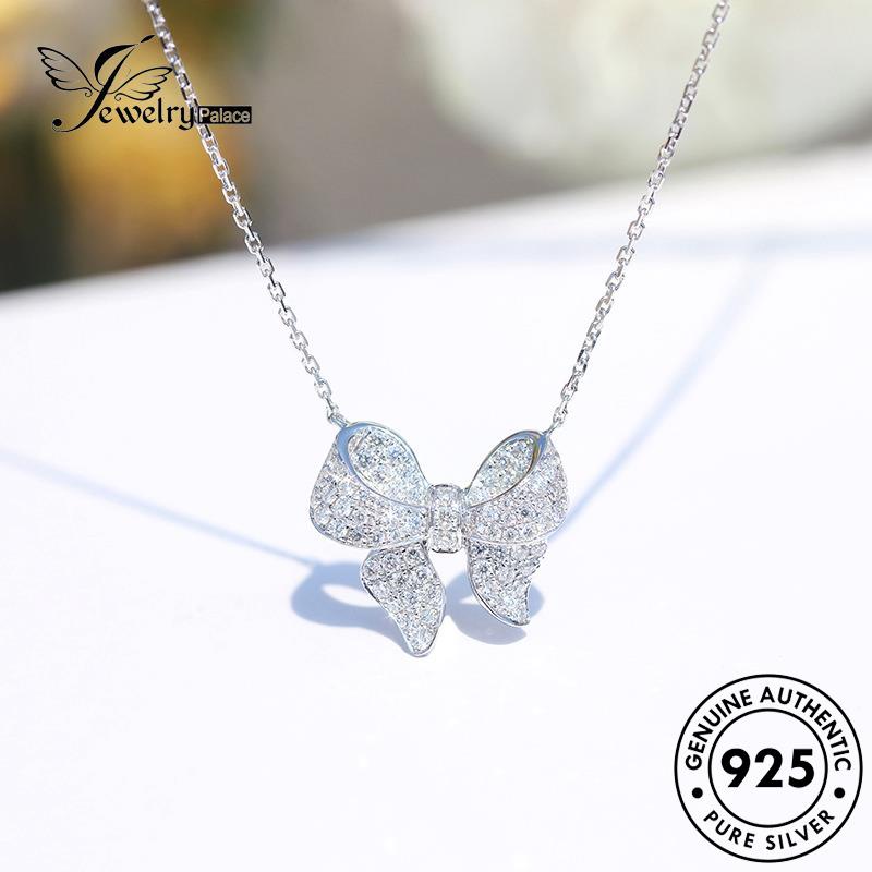 Jewelrypalace Moissanite Lucu Mangkok Perak Asli925 Kalung Berlian Wanita N198